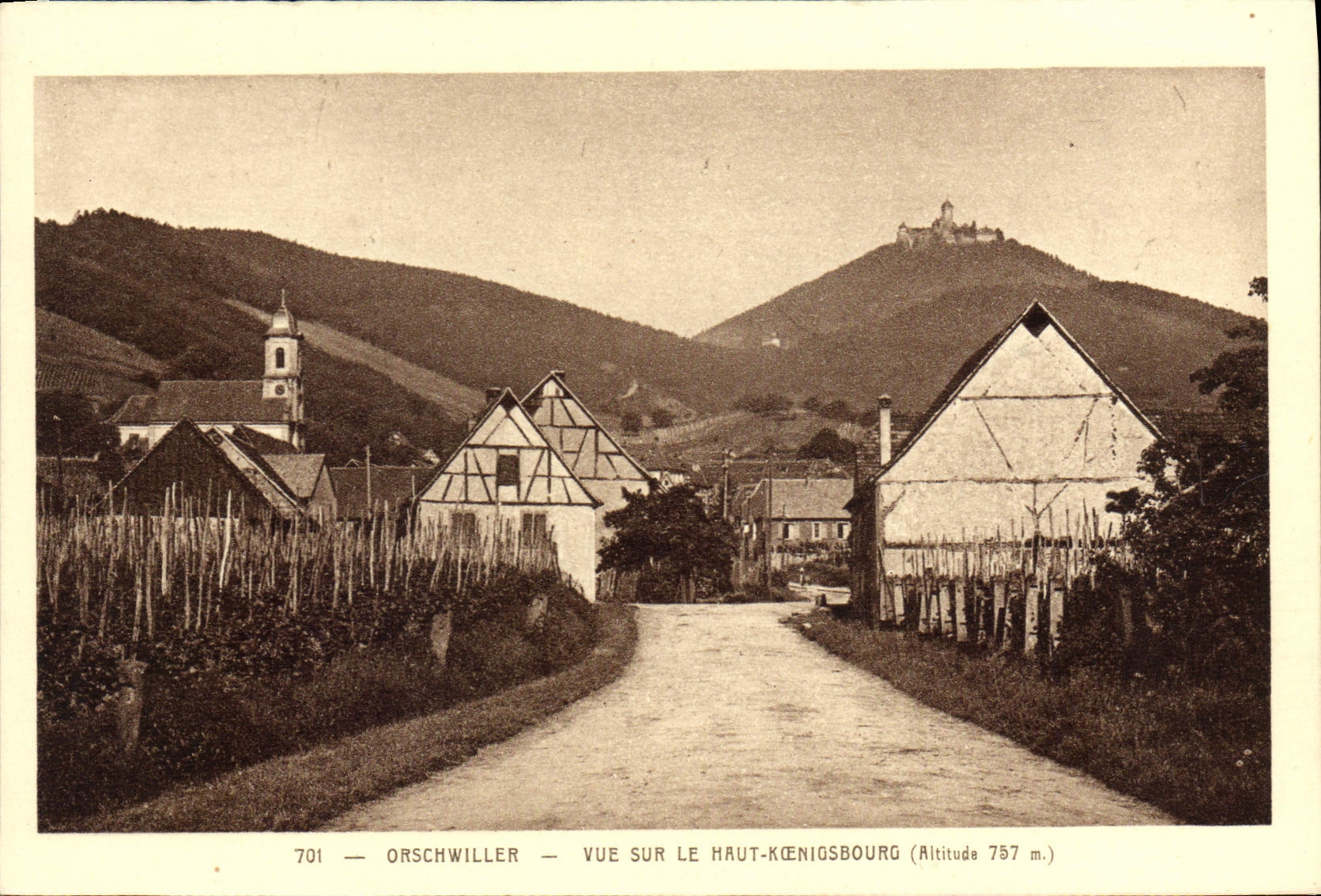 CPA Orschwiller Vue Sur Le Haut Koenigsbourg