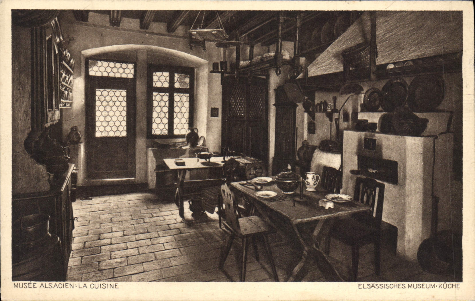 CPA Musee Alsacien La Cuisine