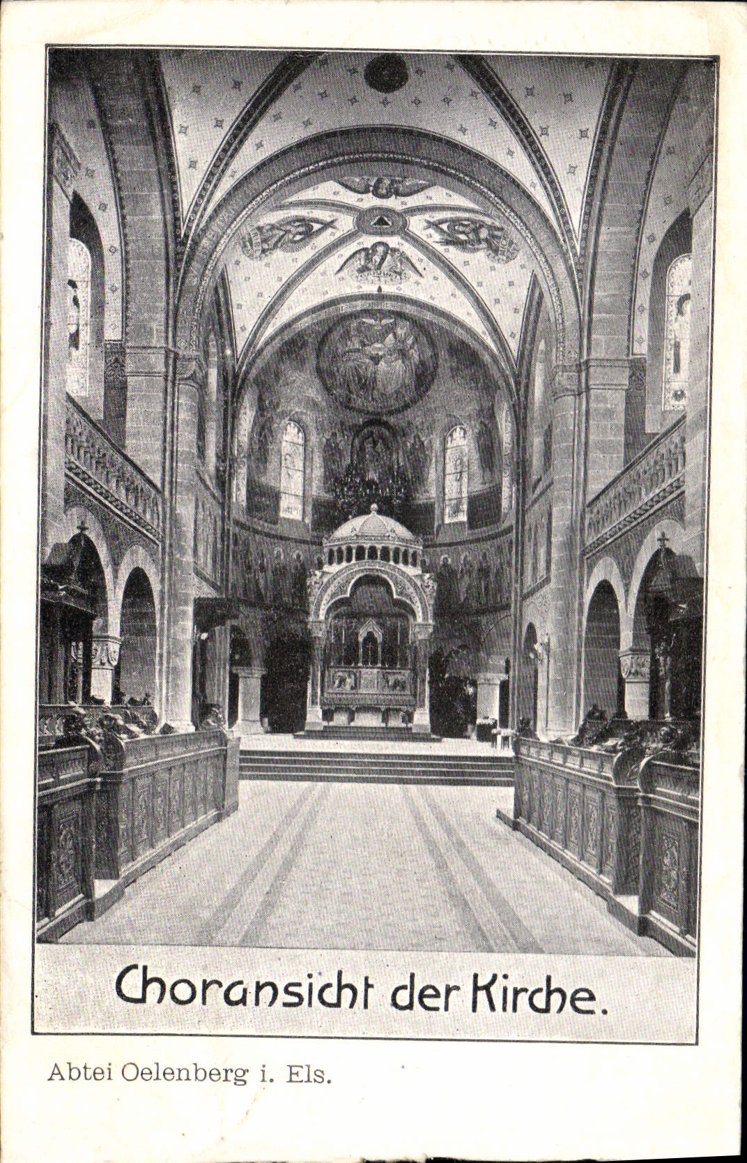 CPA Choransicht Der Kirche abtei oelenberg