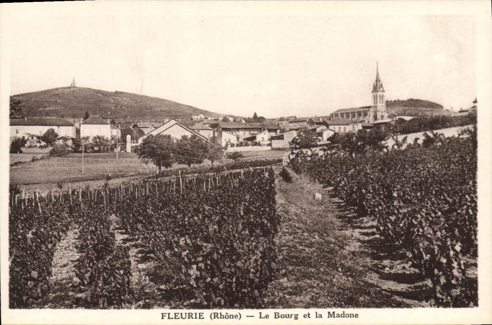 CPA Fleurie le Bourg Et La Madone