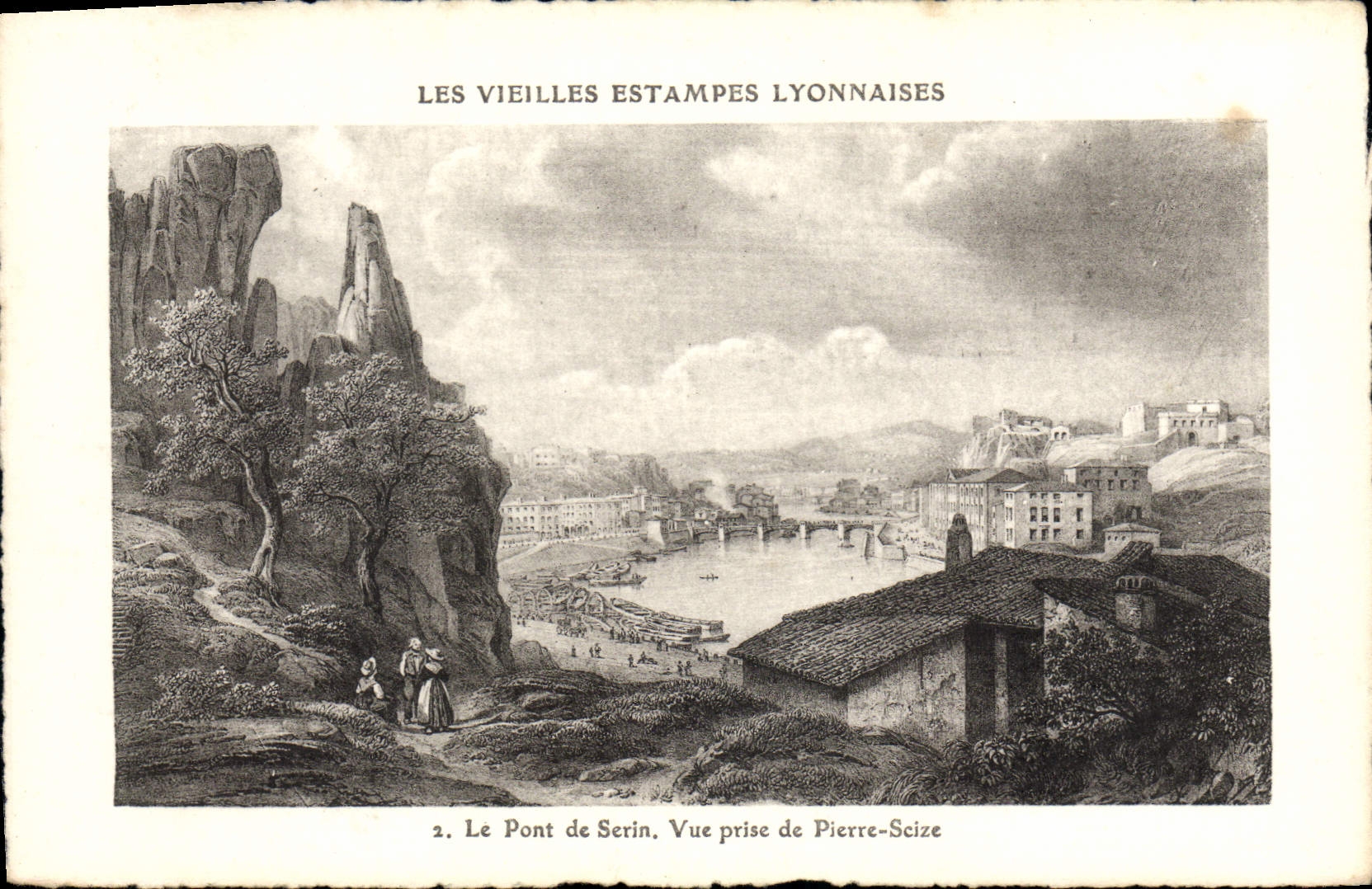 CPA Lyon Le Pont De Serin Vue Prise De Pierre Scize vieilles estampes