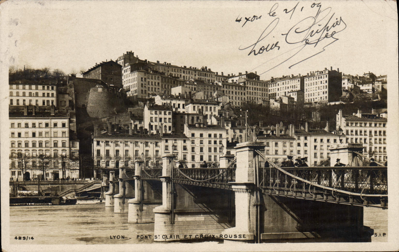 CPA Lyon Port St Clair Et croix rousse