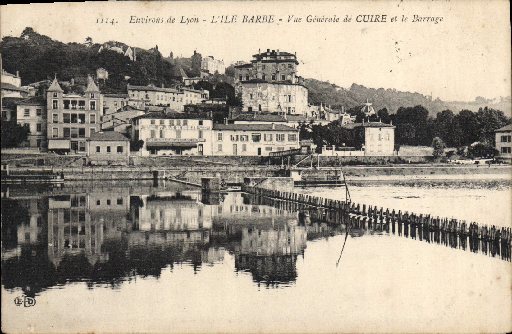 CPA L'Ile Barbe Vue Generale De Cuire Et Le Barrage