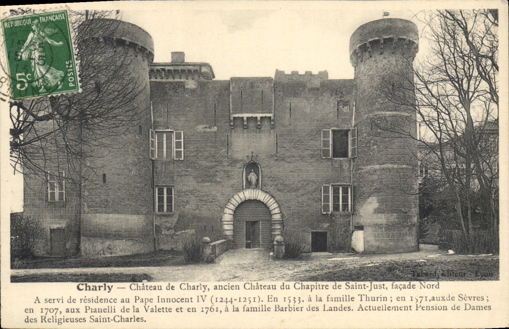 CPA Charly Chateau De Charly Chapitre de Saint-Just