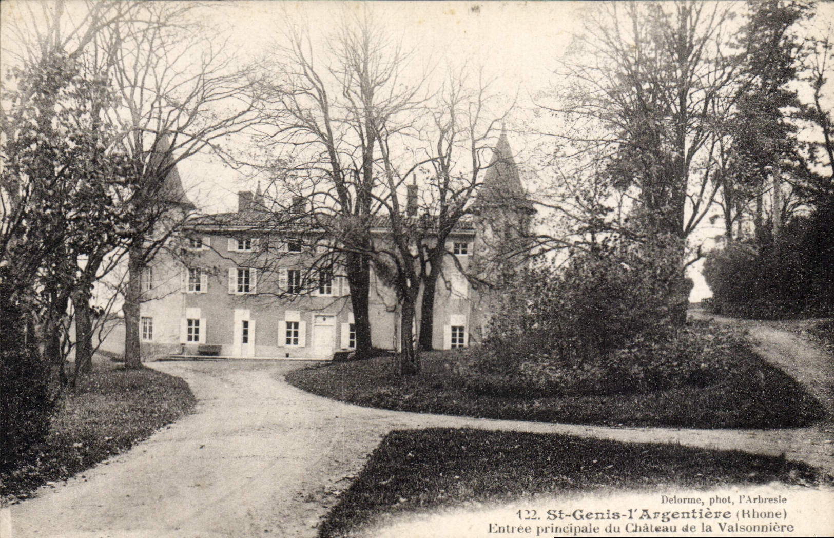 CPA St Genis I'Argentiere Entree Principale château de la Valsonnière