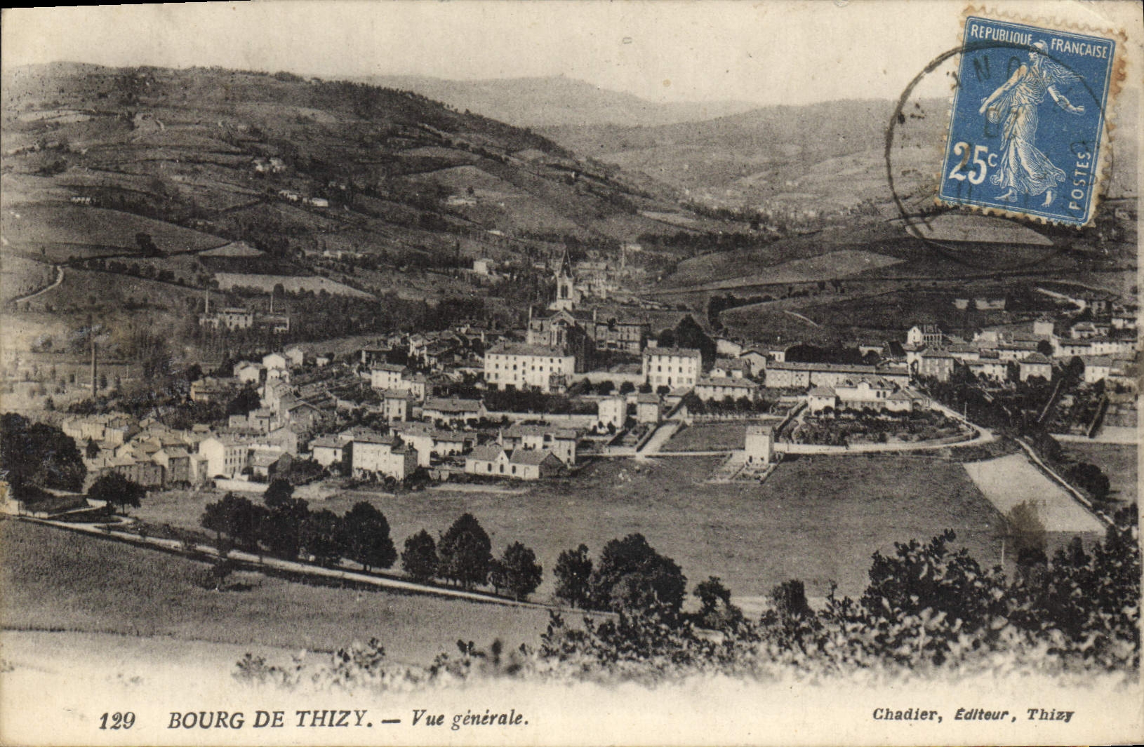 CPA Bourg De Thizy Vue Generale