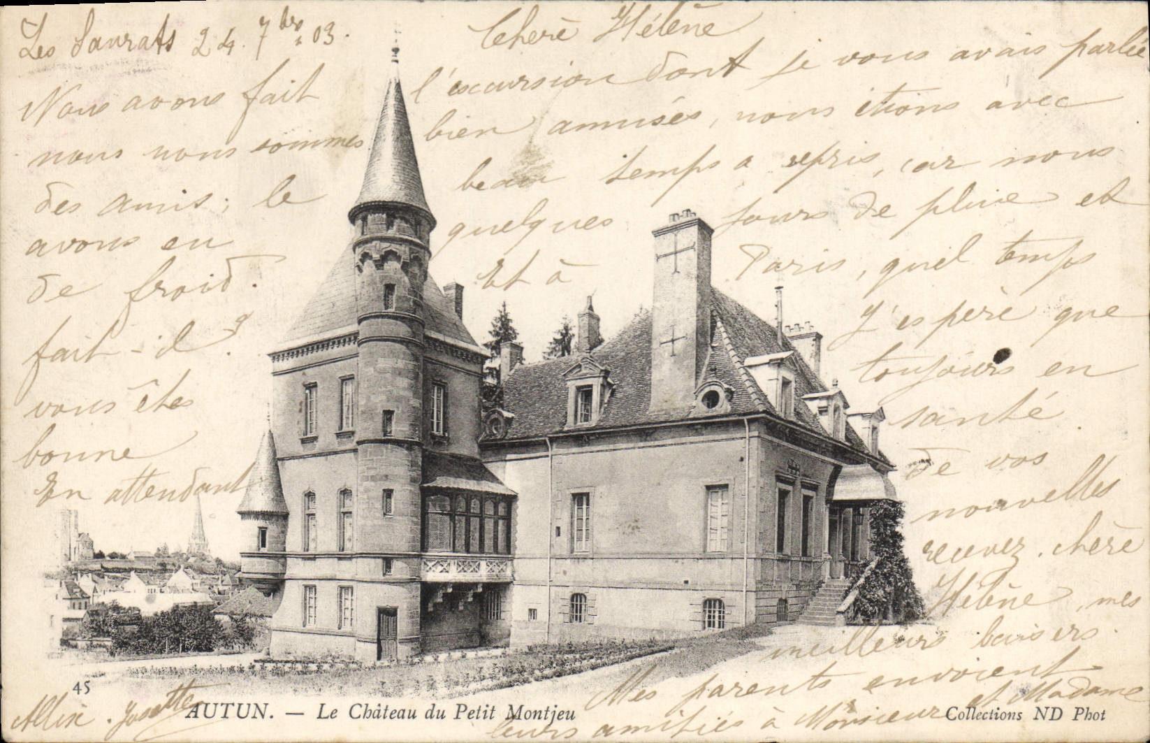 CPA Autun Le Chateau Du Petit Montjeu