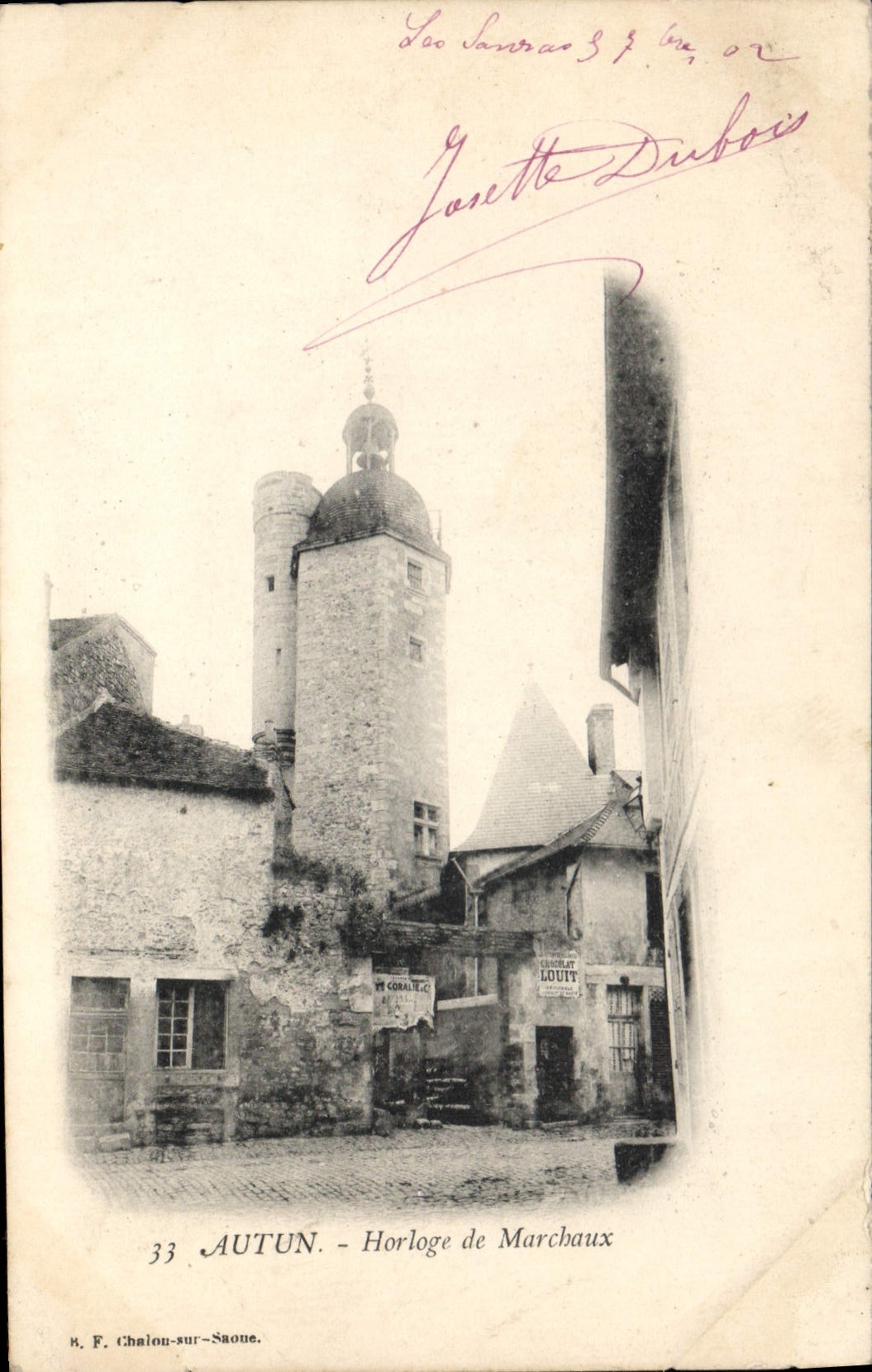 CPA Autun Horloge De Marchaux