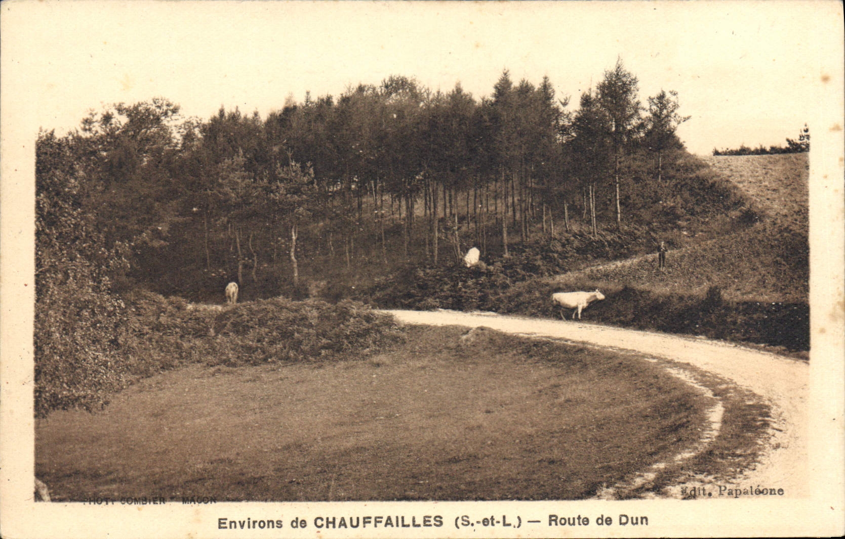 CPA Chauffailles route de Dun