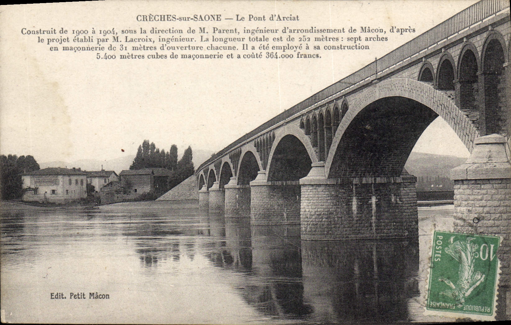 CPA Creches Sur Saone Le Pont D'arciat