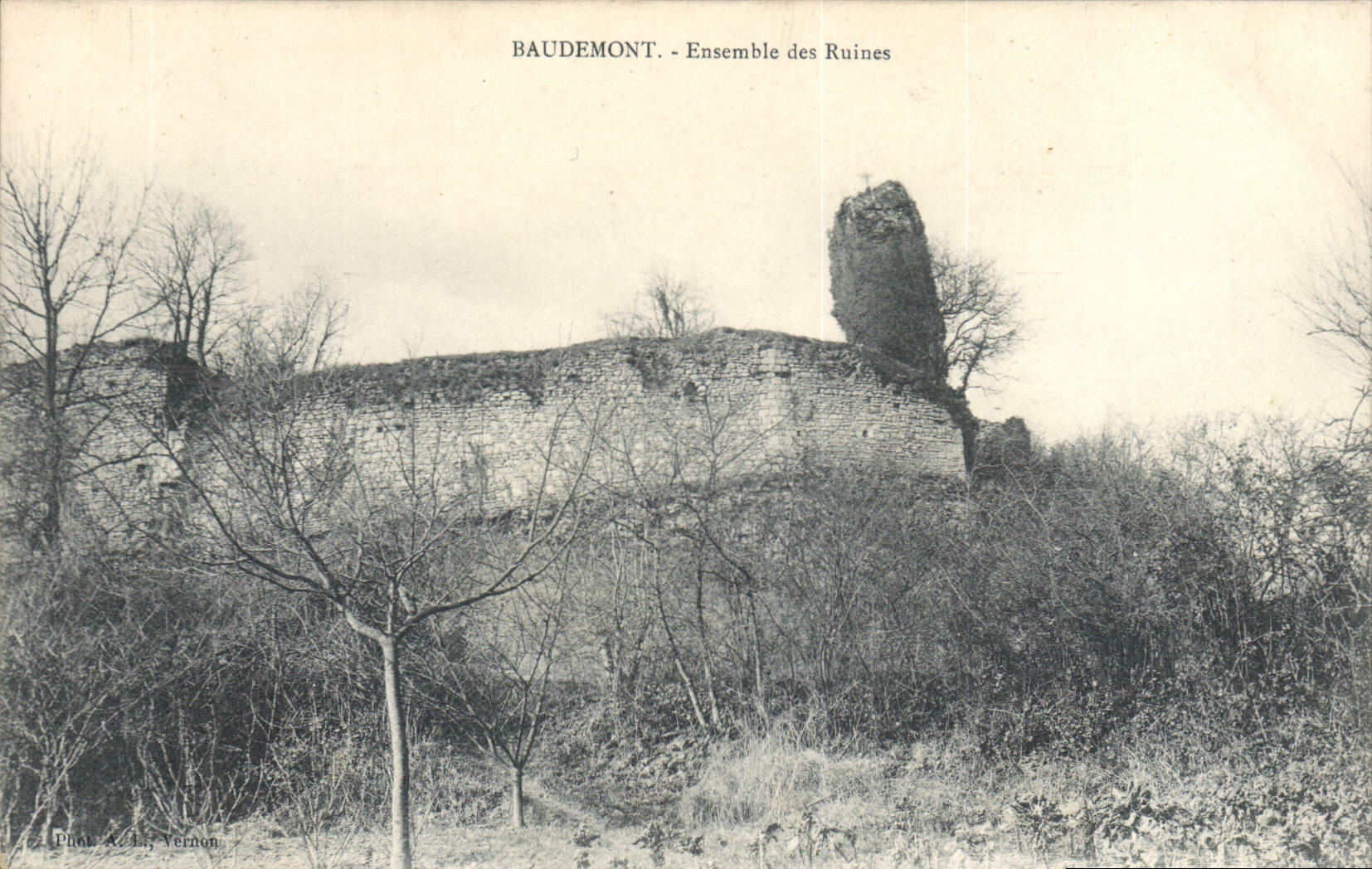 CPA Baudemont Ensemble Des Ruines
