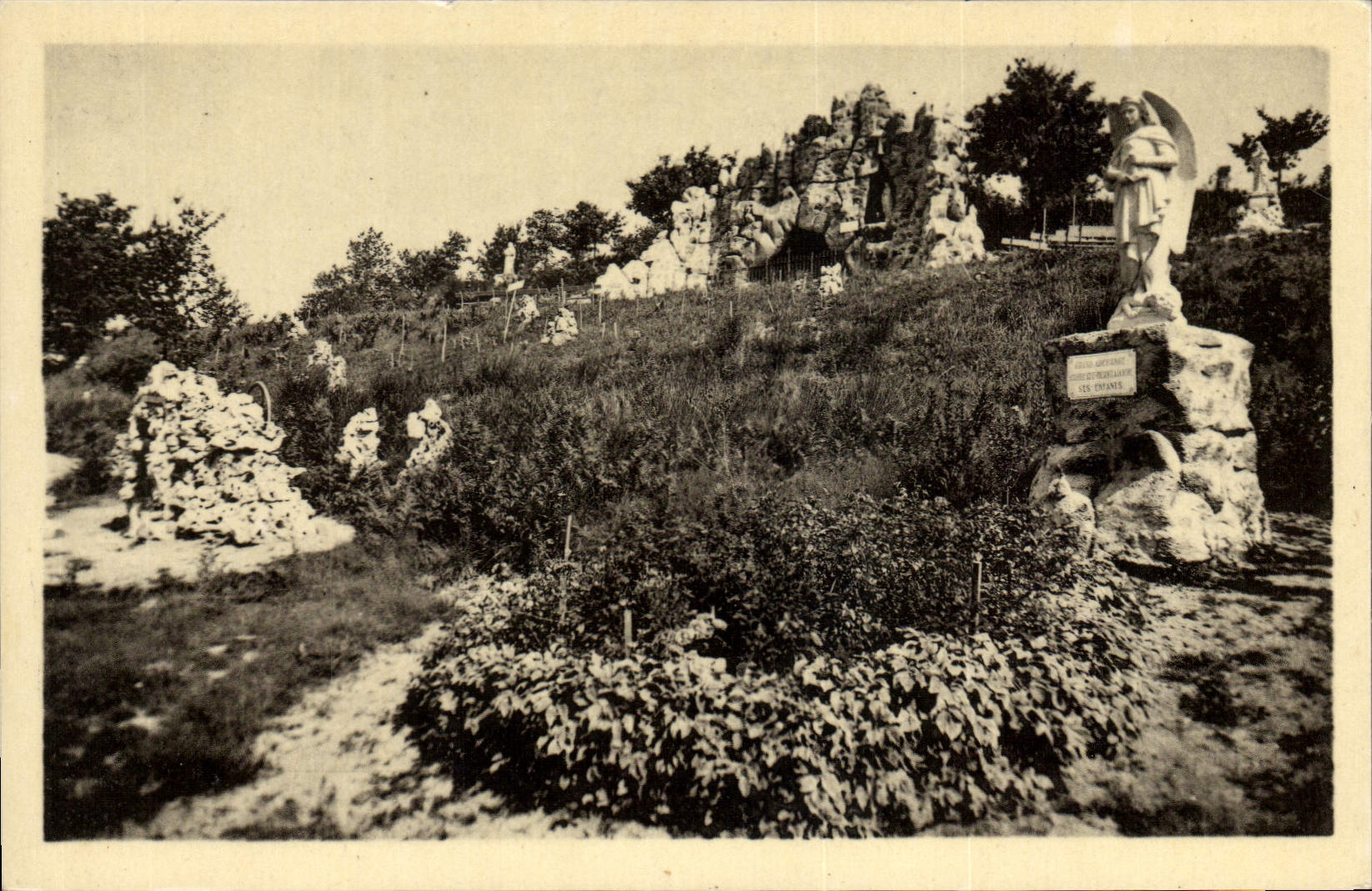CPA Etang Sur Arroux Grotte Notre Dame De Lourdes