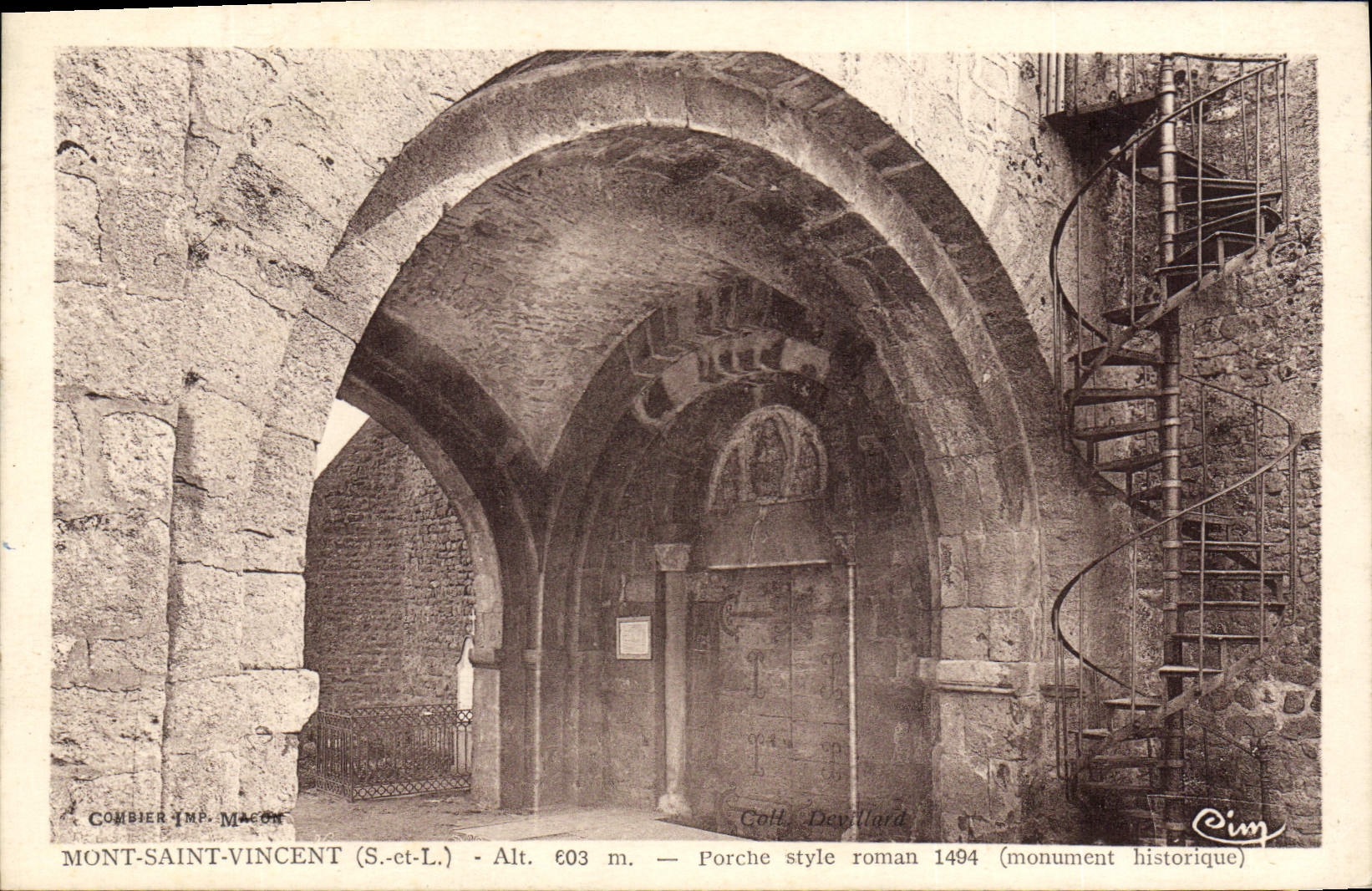 CPA Mont Saint Vincent Porche