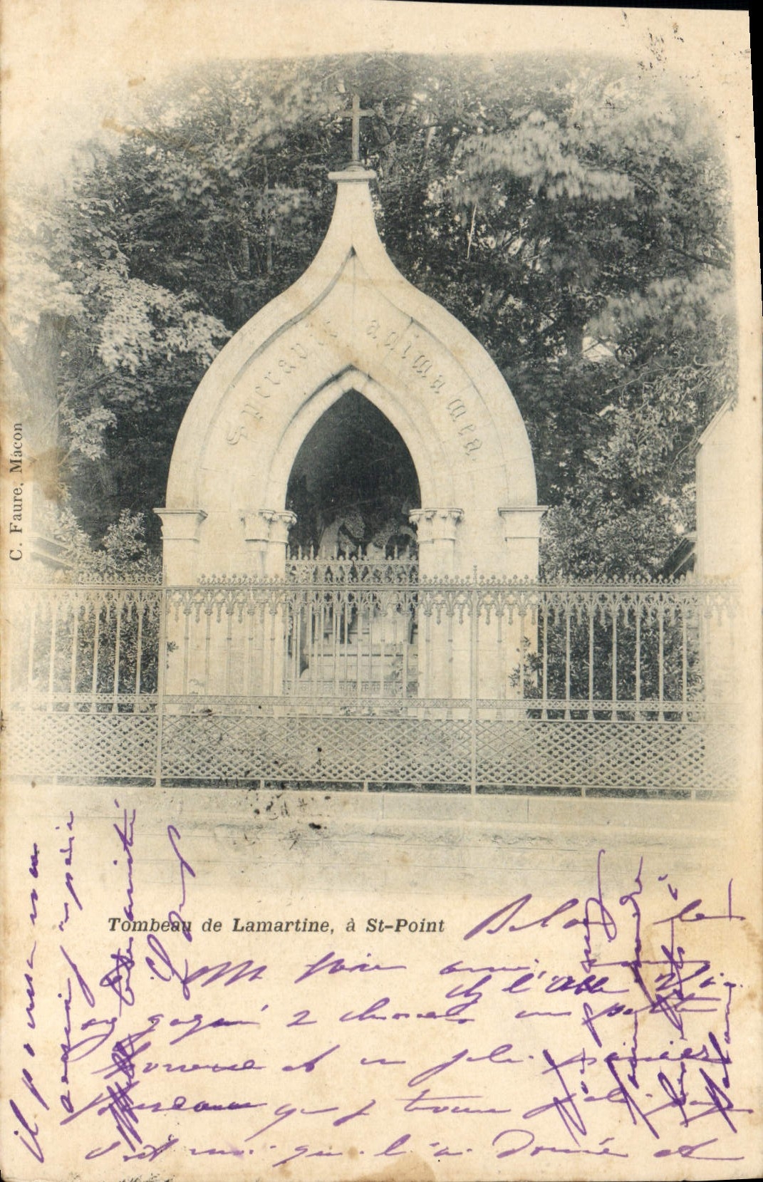 CPA Tombeau De Lamartine à St Point