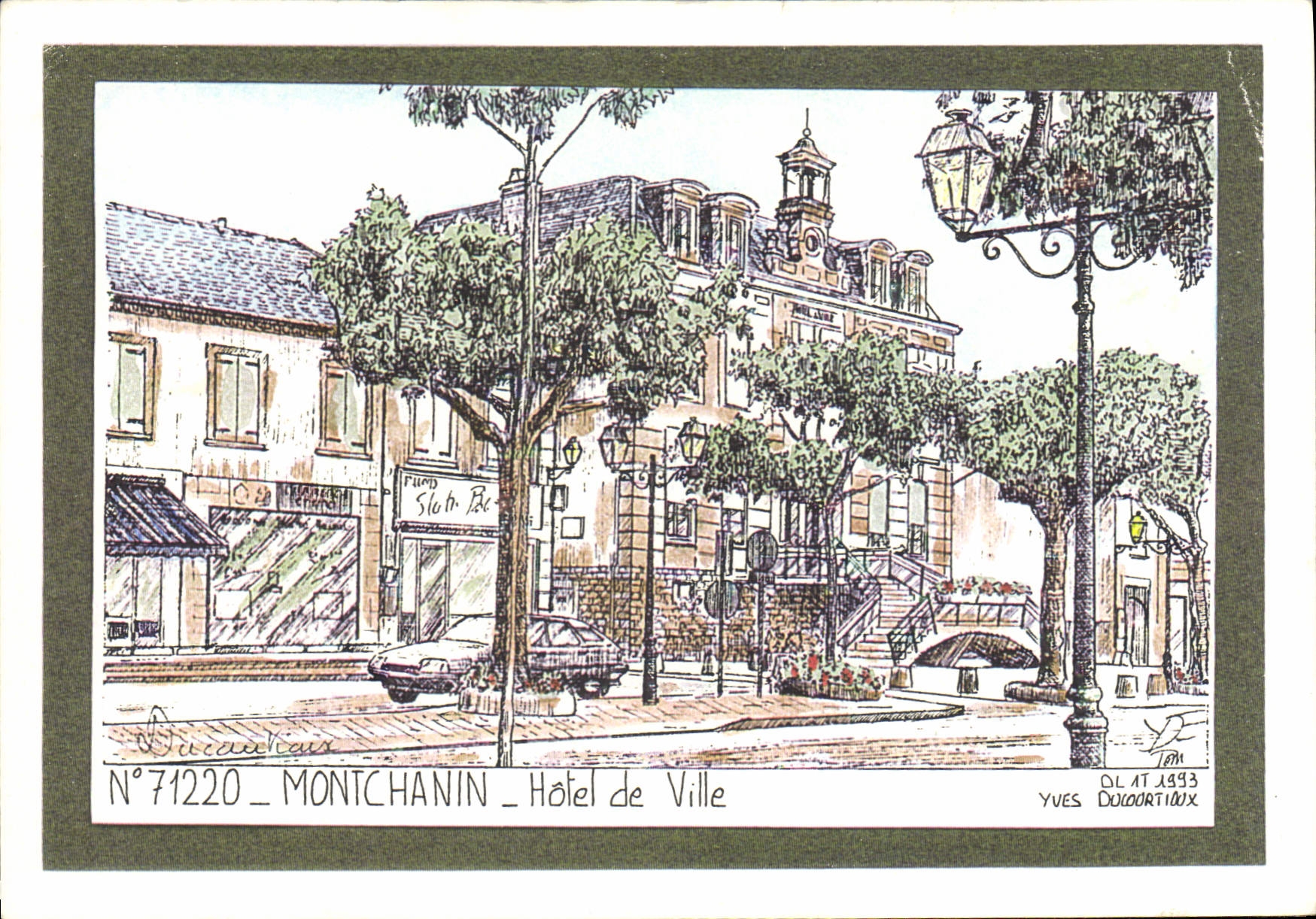 CPSM Montchanin Hotel De Ville Yves Ducourtioux