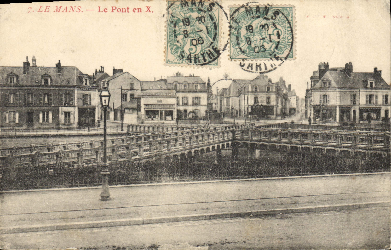 CPA Le Mans Le Pont En X