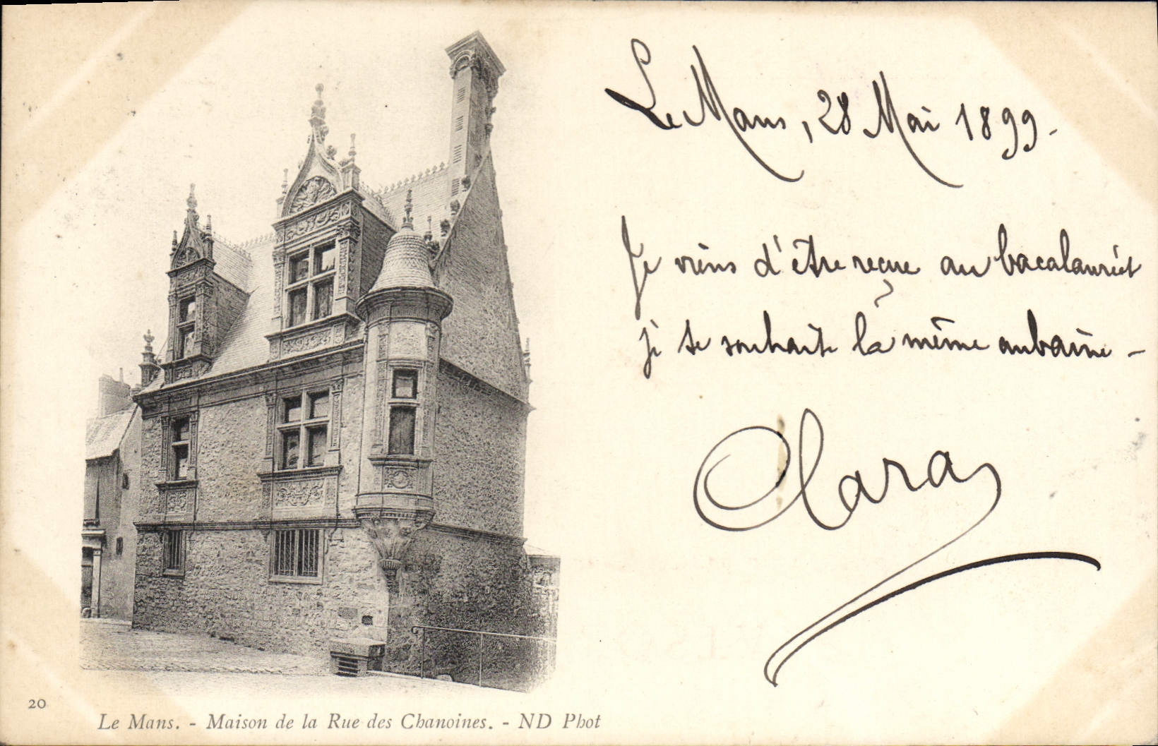 CPA Le Mans Maison De La Rue Des Chanoines
