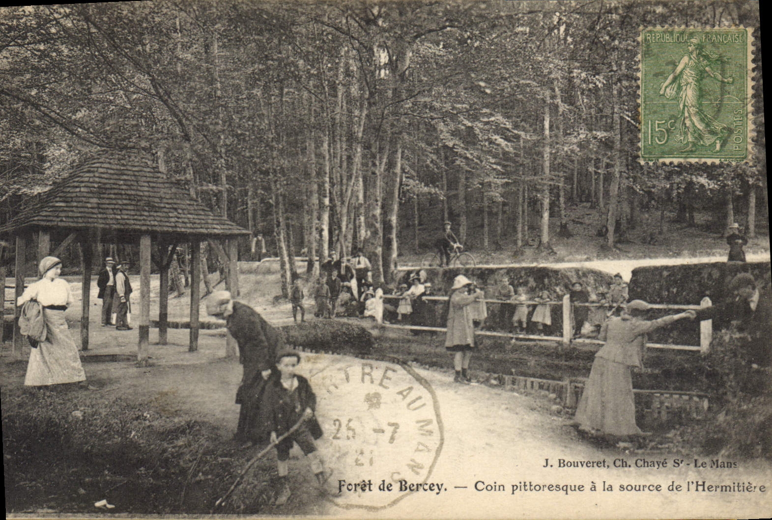 CPA Foret De Bercey Coin Pittoresque La Source Hermitière