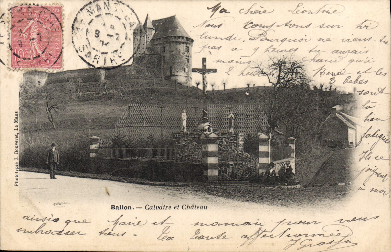 CPA Ballon Calvaire Et Château