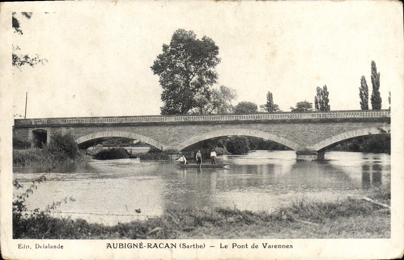 CPA Aubigne Racan Le Pont De Varennes