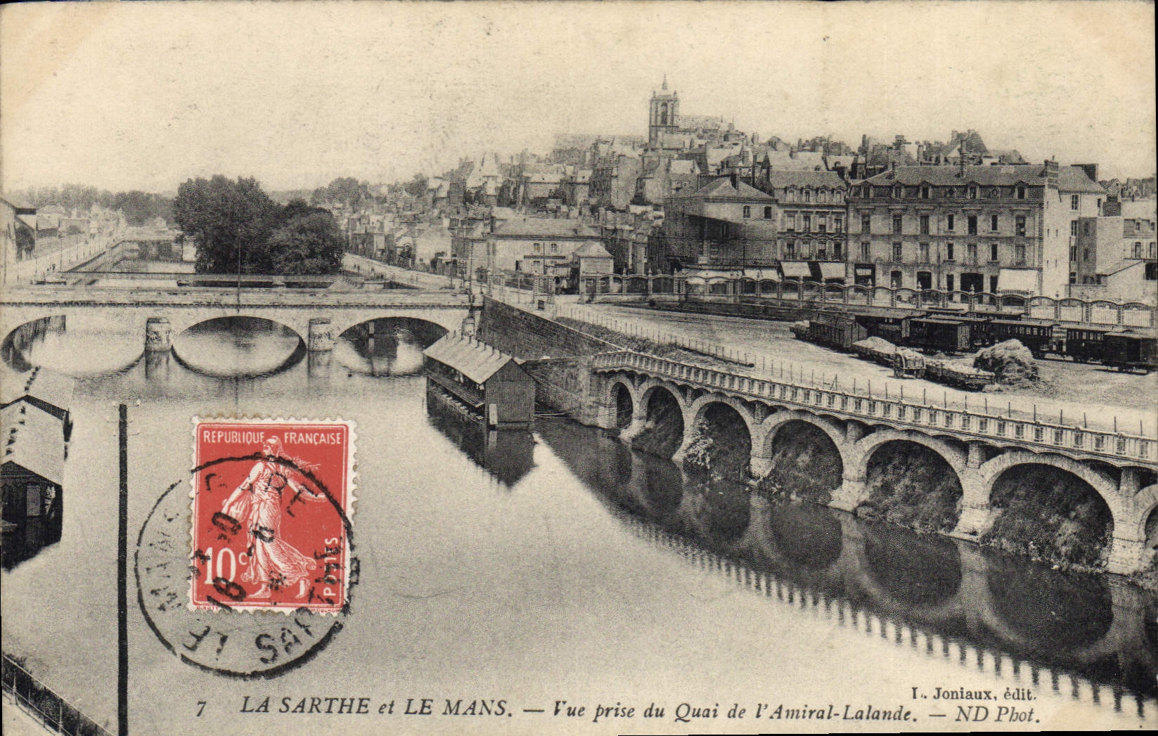 CPA La Sarthe Et Le Mans Vue Prise Du Quai De l'amiral Lalande