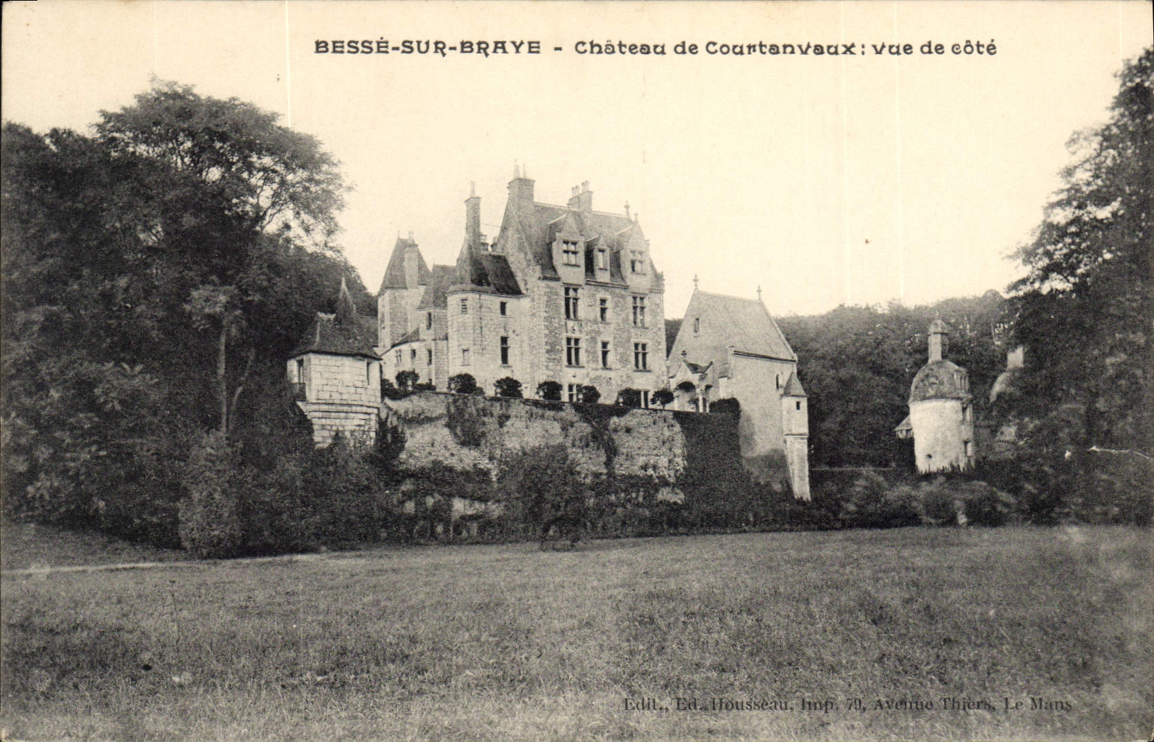 CPA Besse Sur Braye Chateau De Courtanvaux Vue De Cote