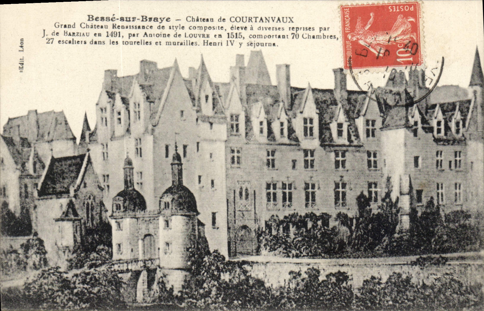 CPA Besse Sur Braye Chateau De Courtanvaux