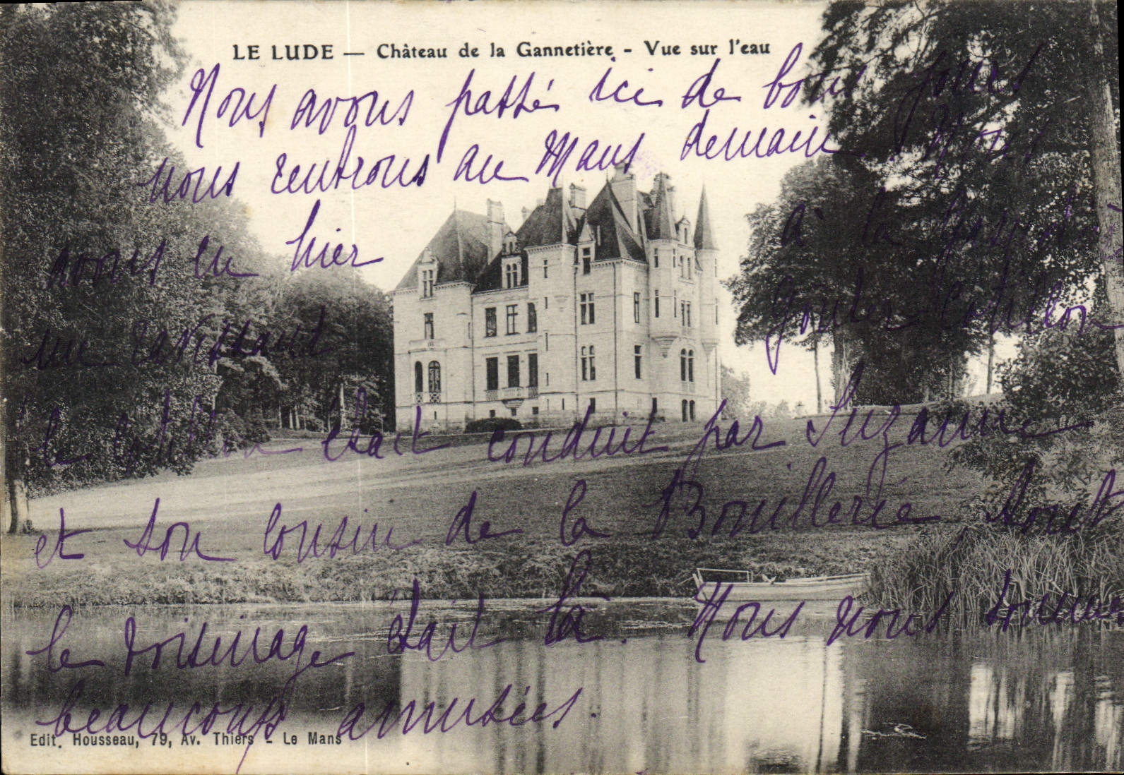 CPA Le Lude Chateau De La Gannetiere Vue Sur I'Eau