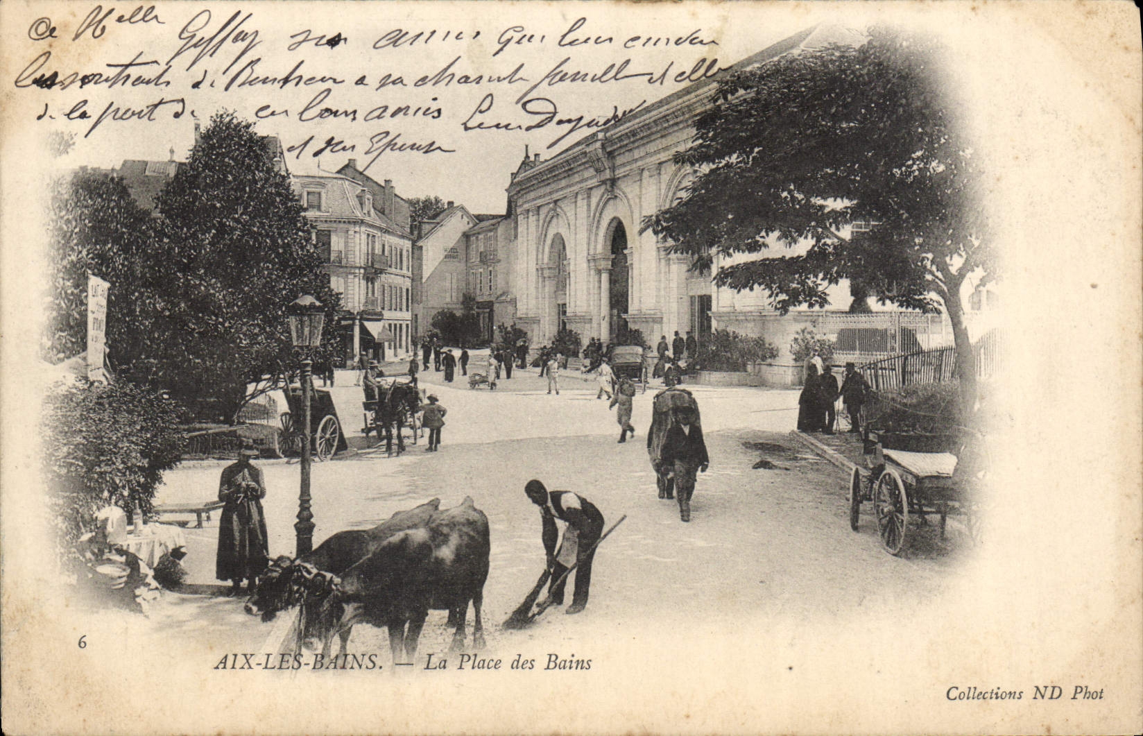 CPA Aix Les Bains La Place Des Bains