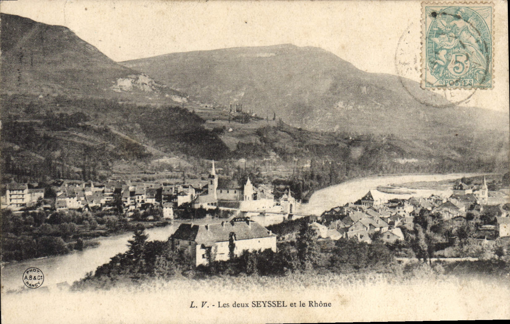 CPA Les Deux Seyssel Et Le Rhone