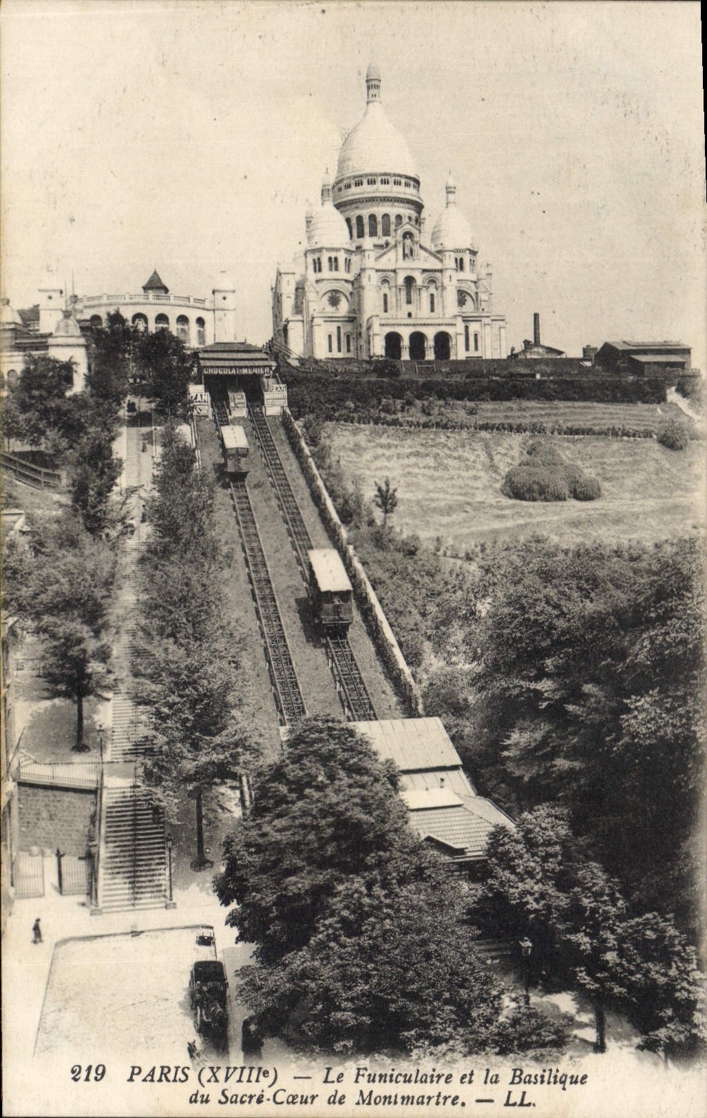 CPA Paris Le Funiculaire Et La Basilique Du Sacre Coeur