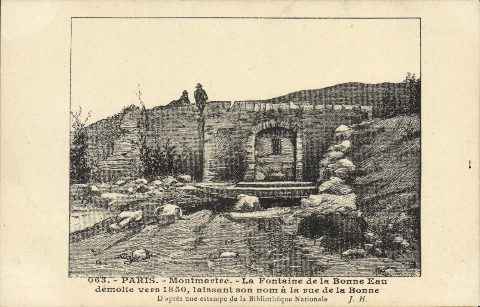 CPA Paris Montmartre la Fontaine De La Bonne Eau
