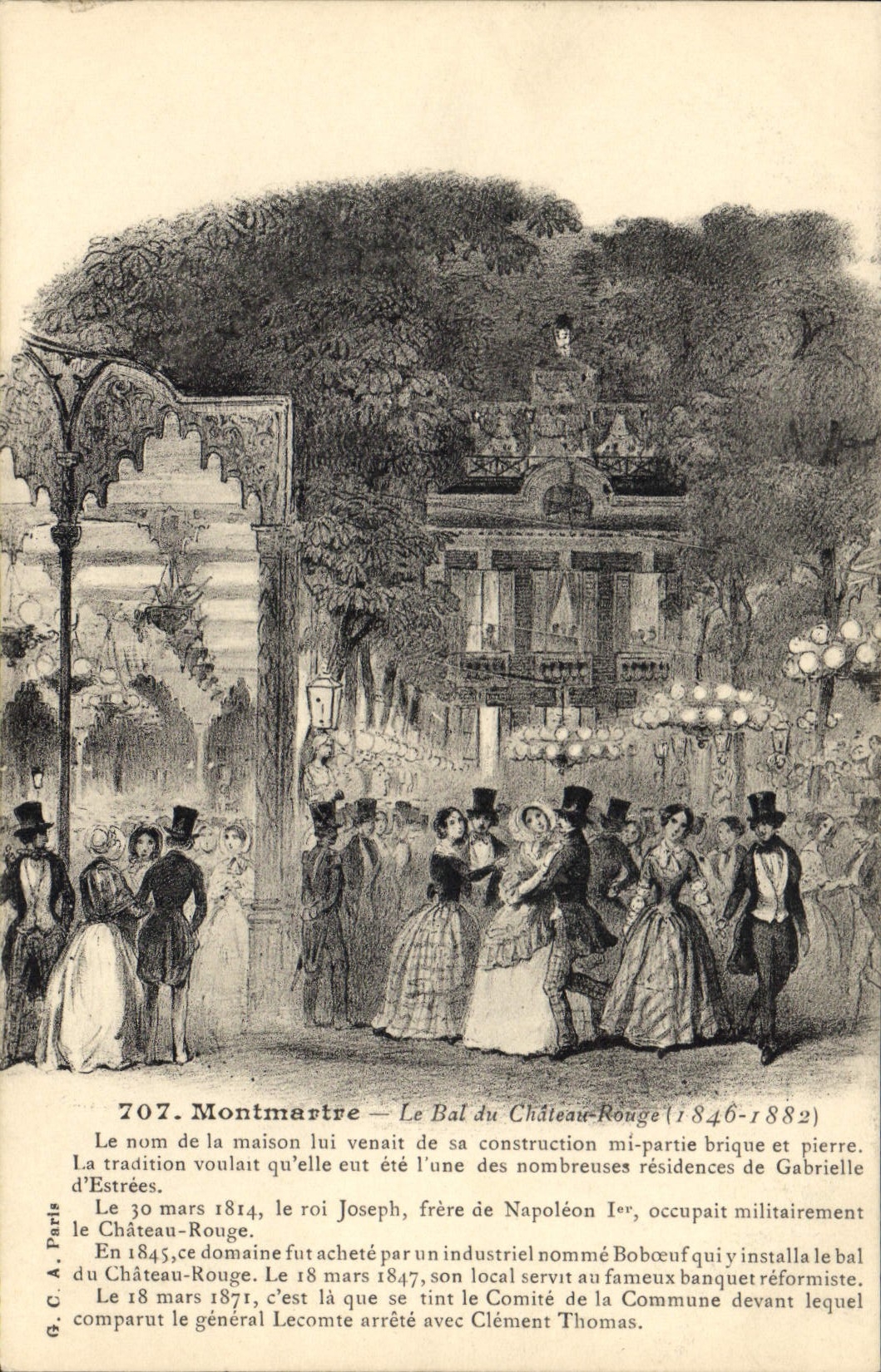 CPA Montmartre Le Bal Du Chateau Rouge