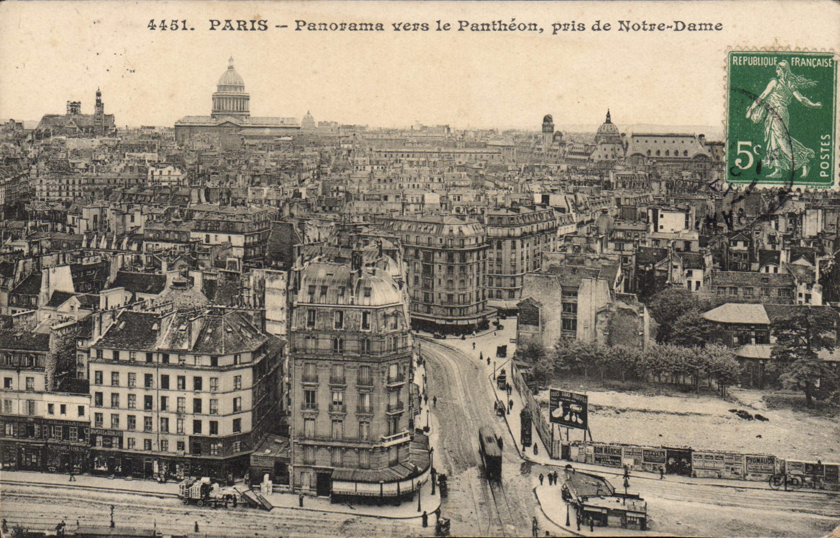 CPA Paris Panorama Vers Le Pantheon