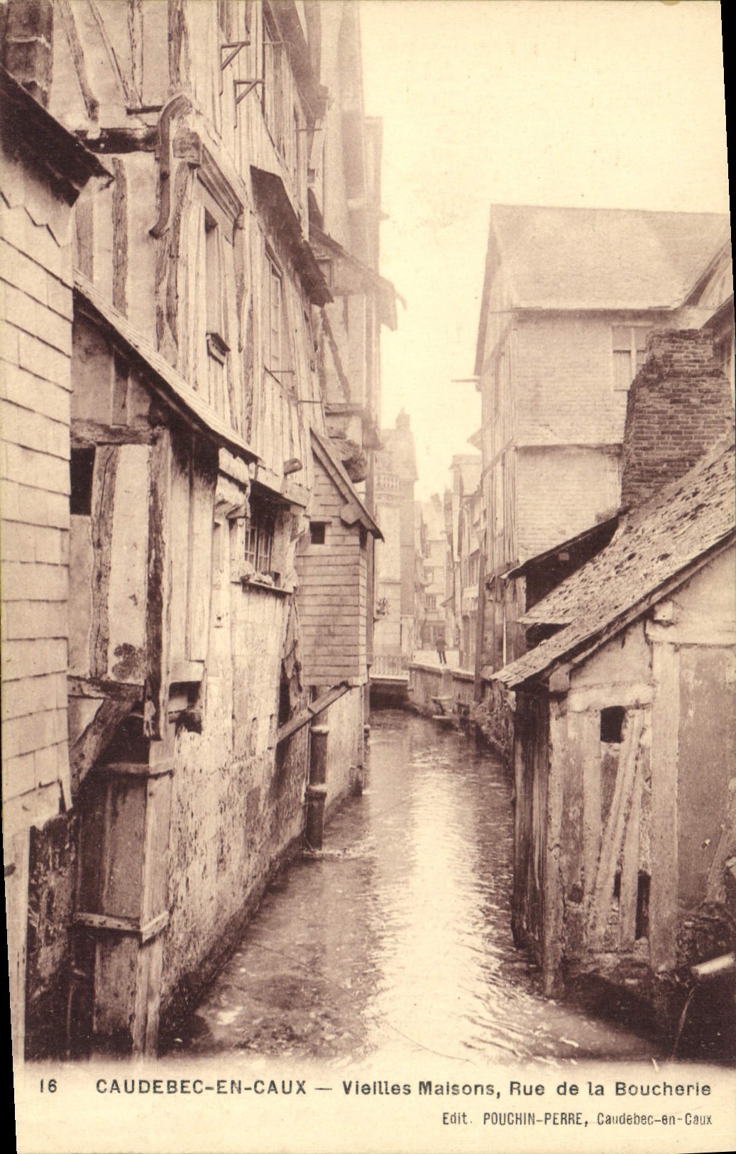 CPA CAUDEBEC En Caux Vieilles Maisons Rue De La Boucherie