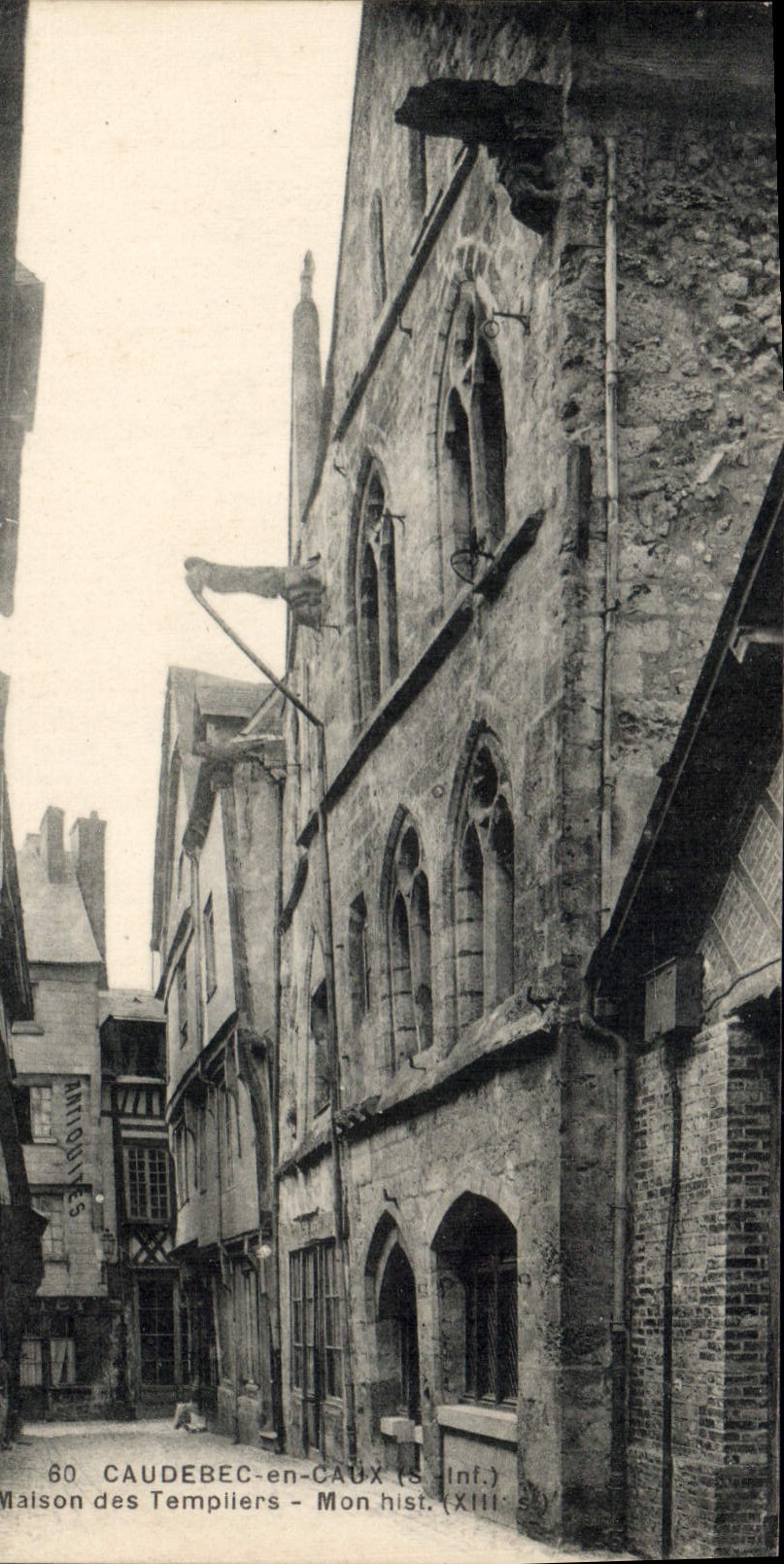 CPA Caudebec En Caux Maison Des Templiers