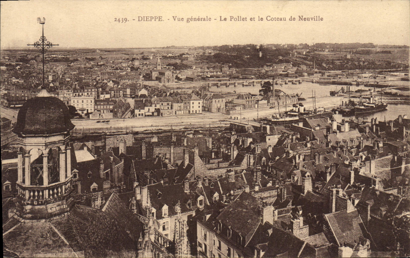 CPA Dieppe Vue Generale Le Pollet Et Le Coteau De Neuville