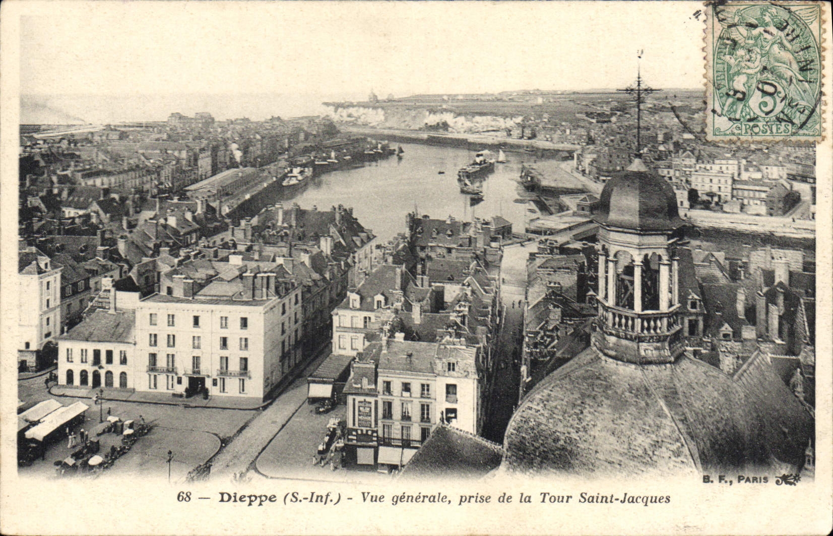 CPA Dieppe Vue Generale Prise De La Tour Saint Jacques