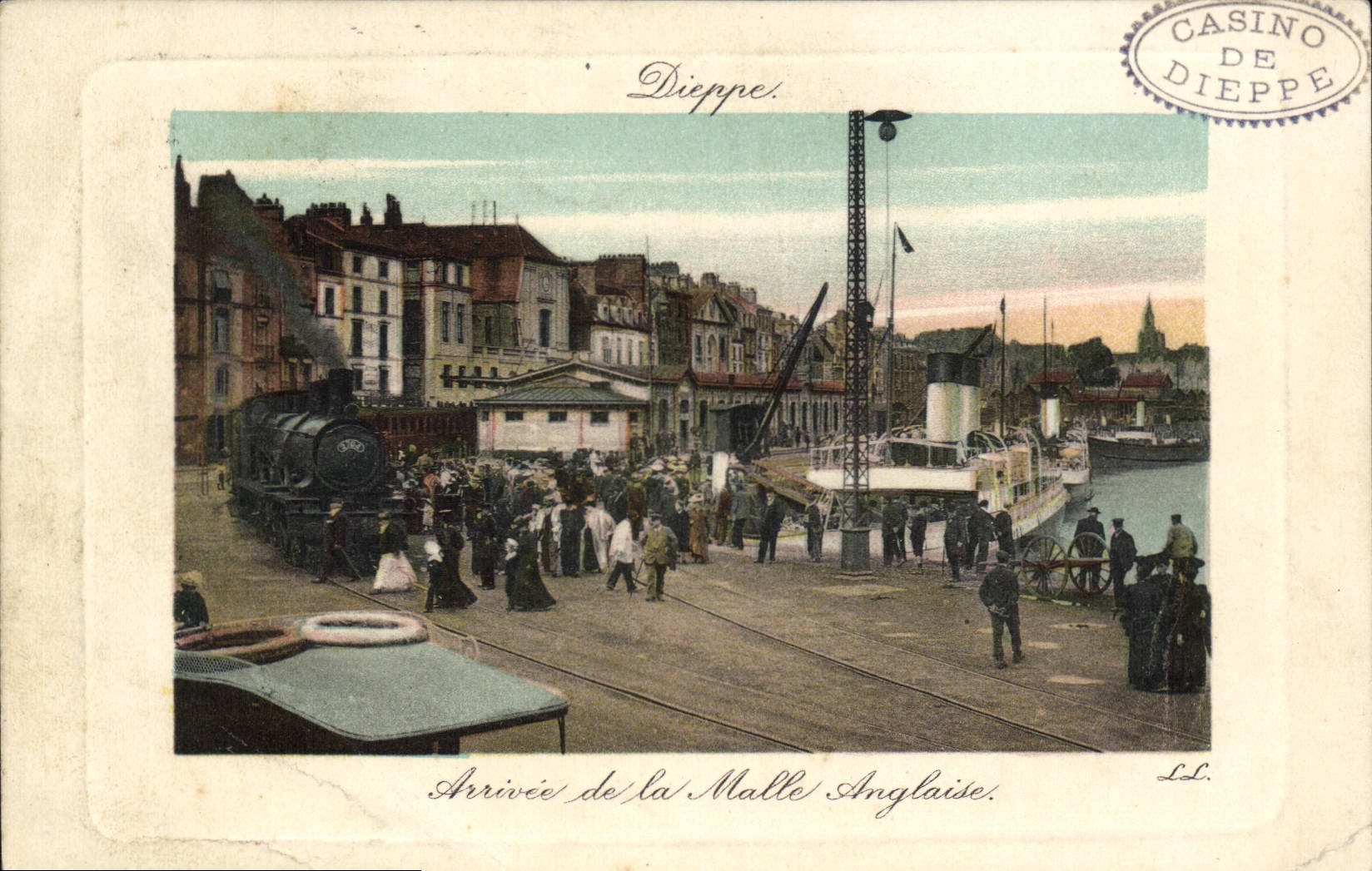 CPA Dieppe arrivée de la Malle anglaise