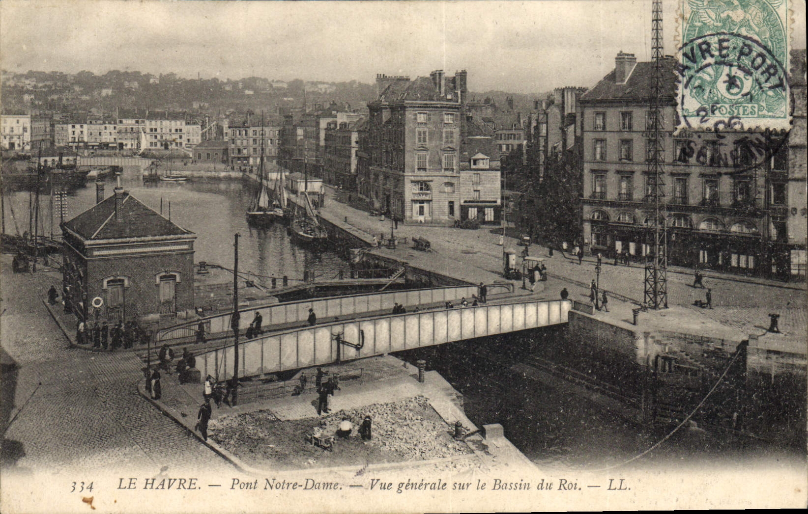 CPA Le Havre Pont Notre Dame Vue Generale Sur Le Bassin Du Roi