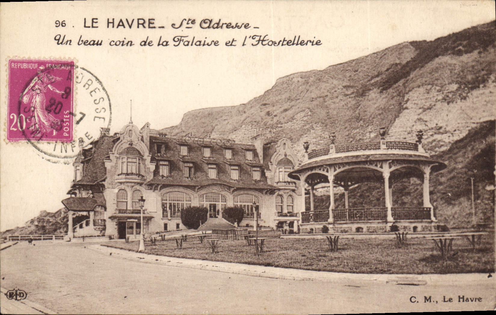 CPA Le Havre Un Beau Coin De La Falaise Hostellerie