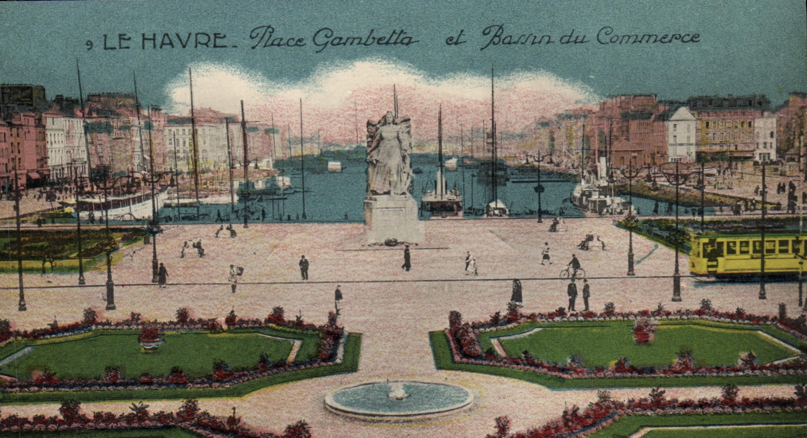 CPA Le Havre Pace Gambetta Et Bassin Du Commerce