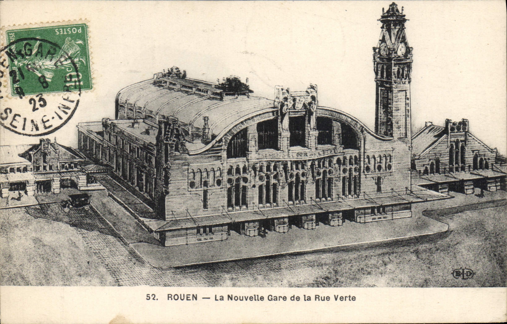 CPA Rouen La Nouvelle Gare De La Rue Verte
