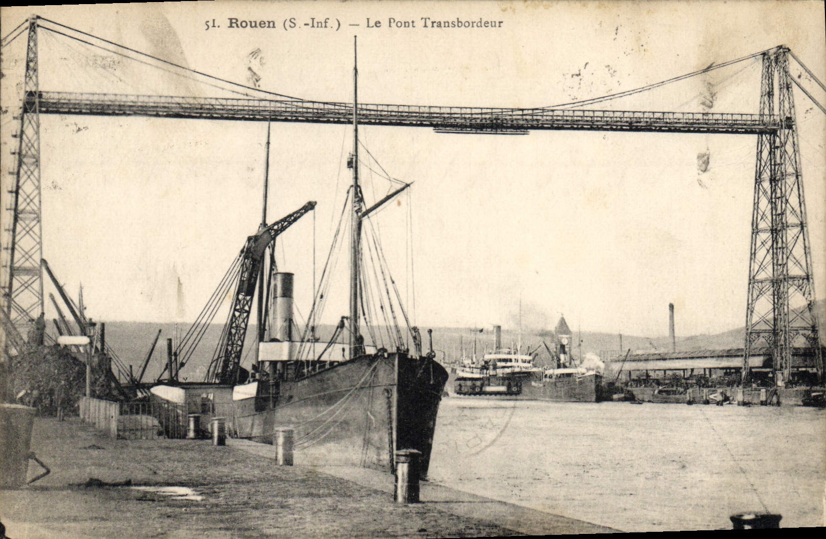 CPA Rouen Le Pont Transbordeur
