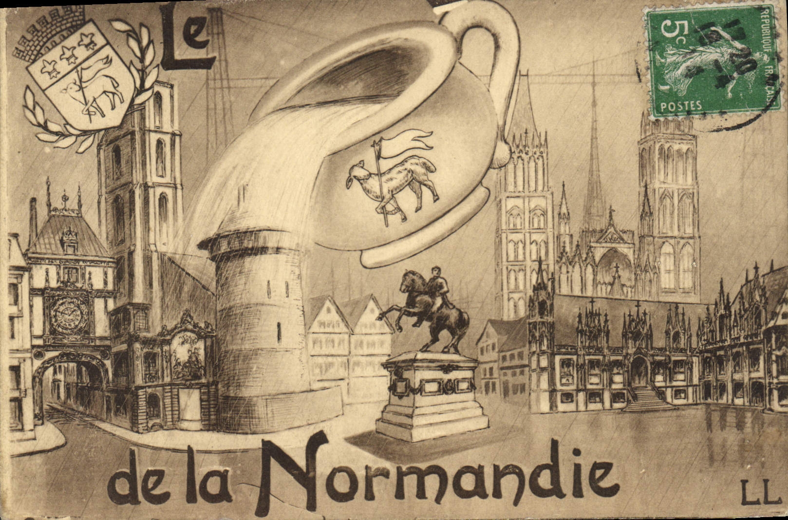 CPA Rouen le pôt De La Normandie