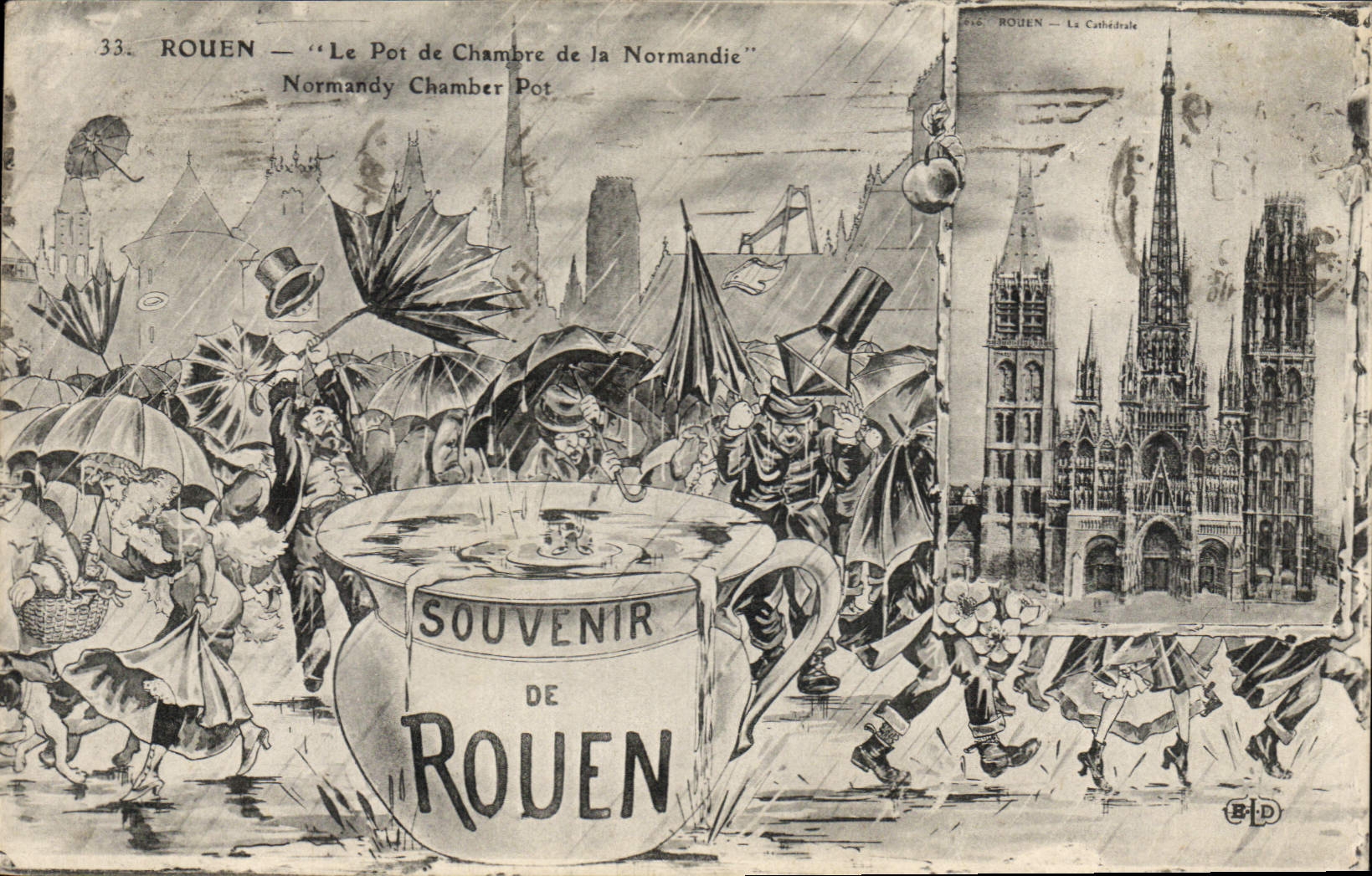 CPA Souvenir De Rouen le pôt de chambre