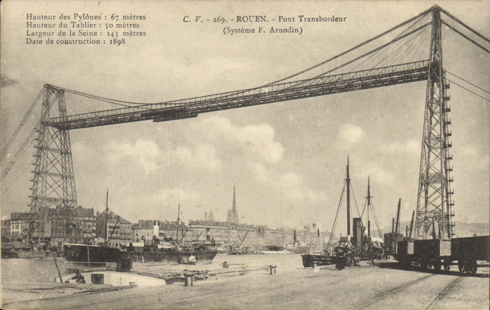 CPA Rouen Pont Transbordeur