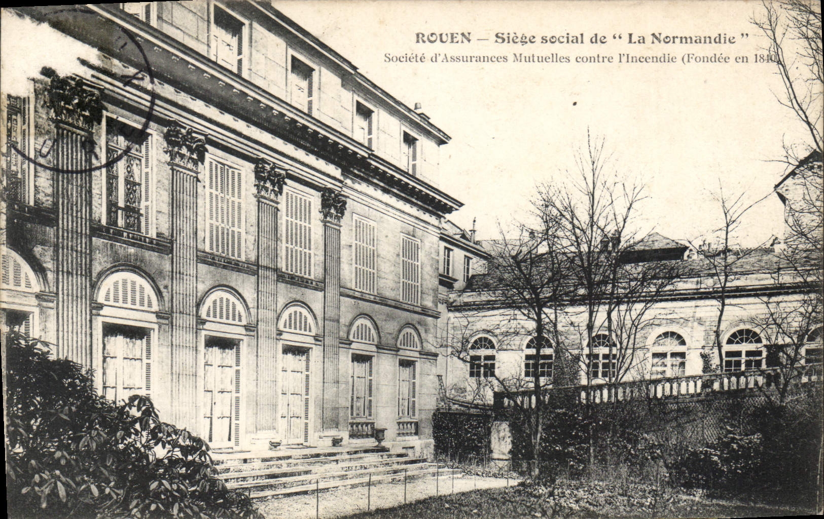 CPA Rouen Siege Social De La Normandie société d'assurances mutuelles contre l'incendie 1840