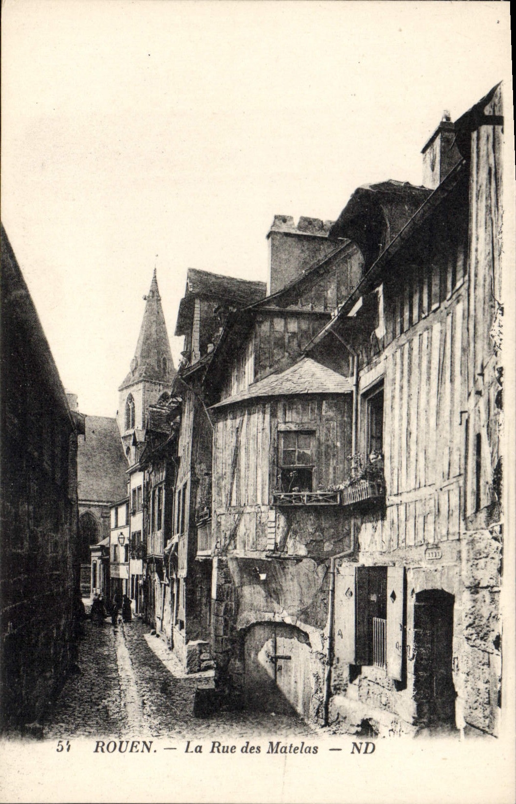 CPA Rouen La Rue Des Matelas