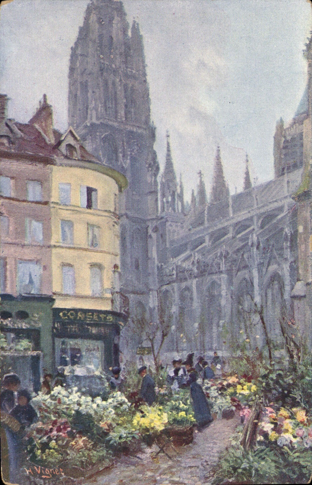 CPA Rouen Marché De la Calende